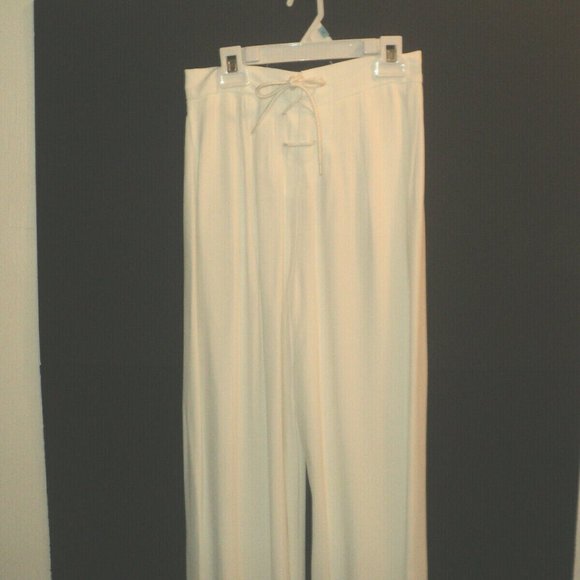 NEW Cache Pants White Size 4 Gold Crest Buttons Straight Leg Lined Made in USA - Picture 5 of 8